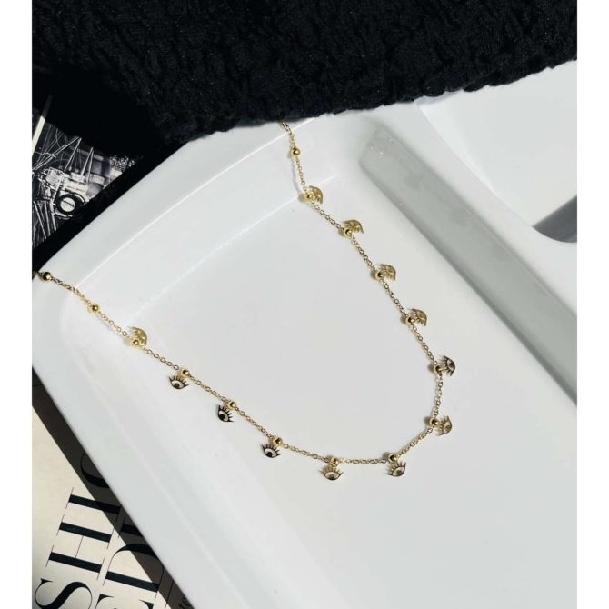 Multi Evil Eye Necklace~ Anti Tarnish
