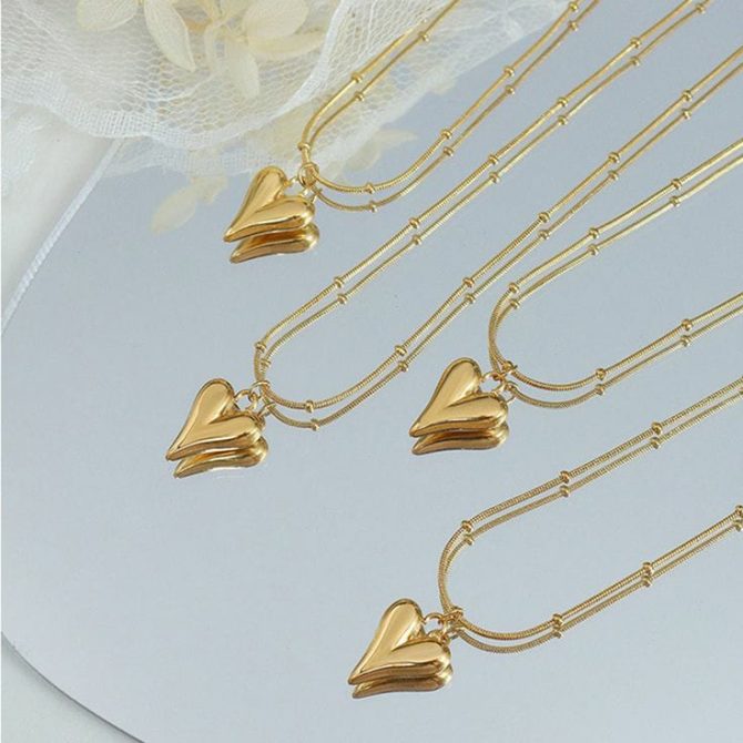 Pinterest Heart Necklace~ Anti Tarnish - Image 2