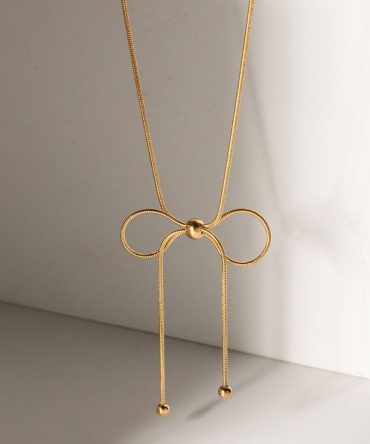 Chunky Bow Neckchain~ Anti Tarnish