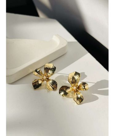 Textured Lily Earrings