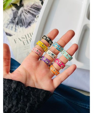 Pastel Evil Eye Ring
