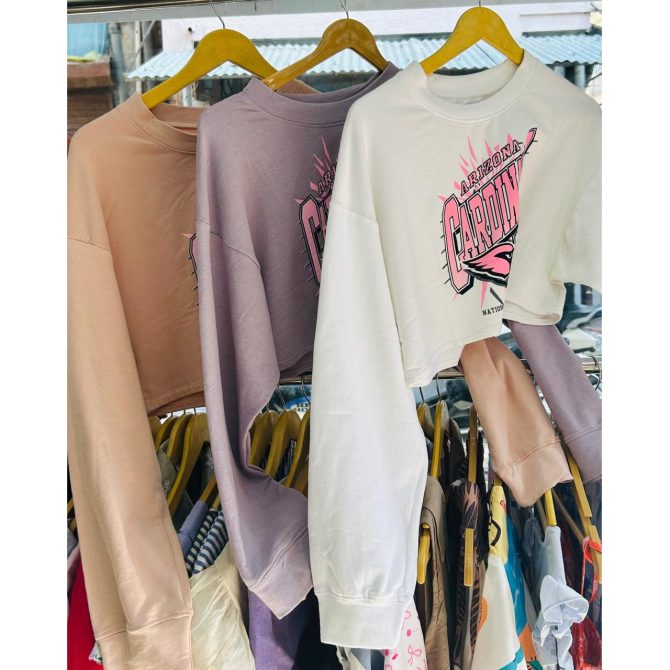 Baggy Full sleeves Crop T-Shirt - Image 2