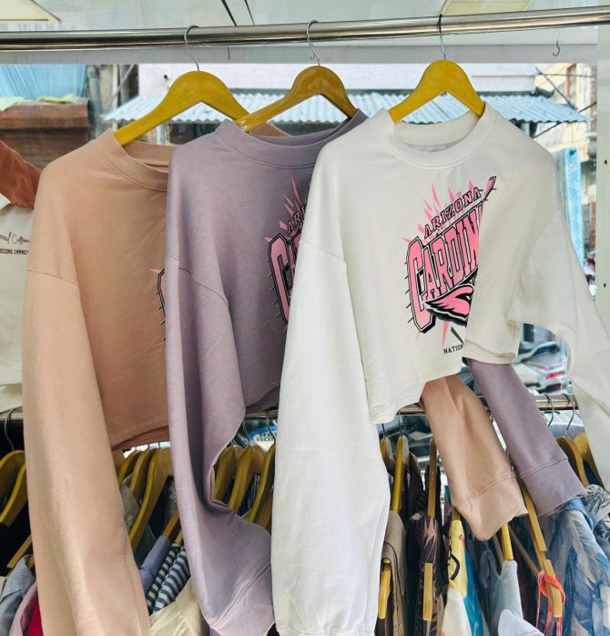 Baggy Full sleeves Crop T-Shirt