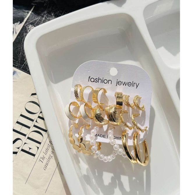 Hailey Hoops Earrings Combo (₹20 Per Pair)