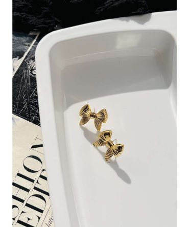 Golden Bow Earrings