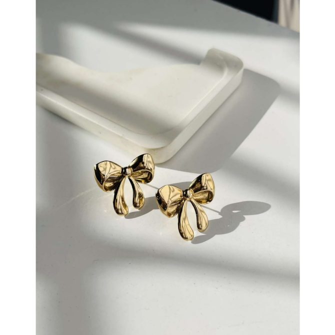 Glossy Bow Earrings