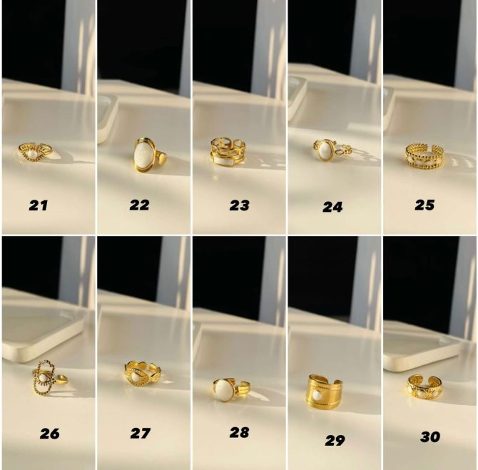 Stellar White Rings~ Anti Tarnish - Image 4