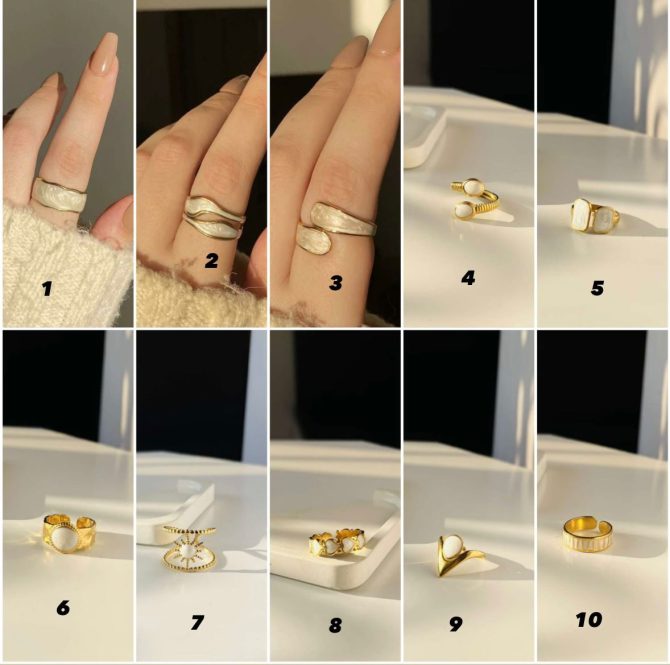 Stellar White Rings~ Anti Tarnish - Image 2