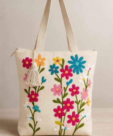 Multicolor Floral Tote Bag