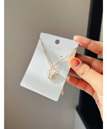 White Butterfly Necklace
