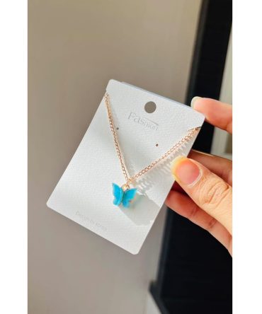 Blue Butterfly Necklace