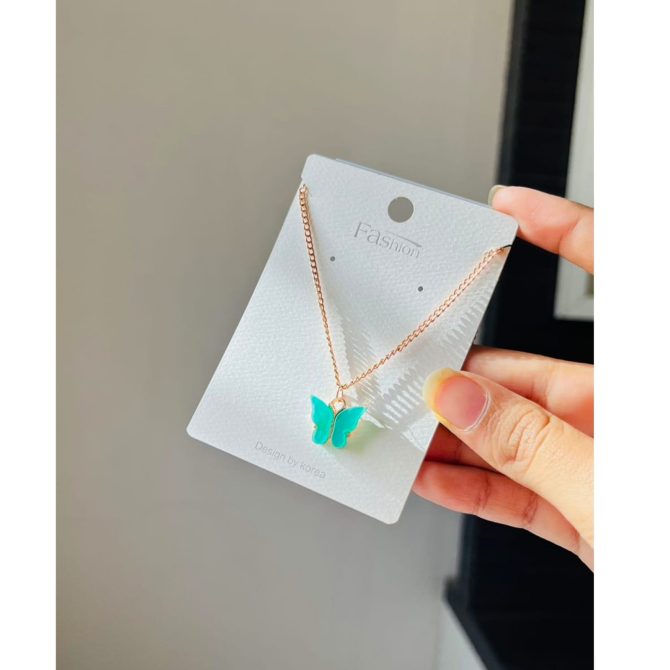 Green Butterfly Necklace
