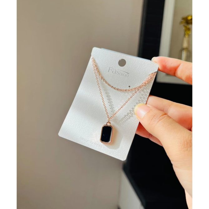 Two Layer Tiffany Black Necklace