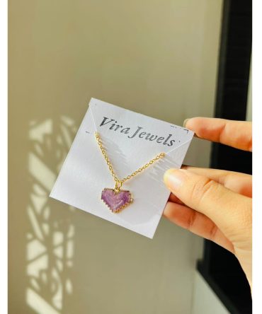 Lilac Heart Necklace