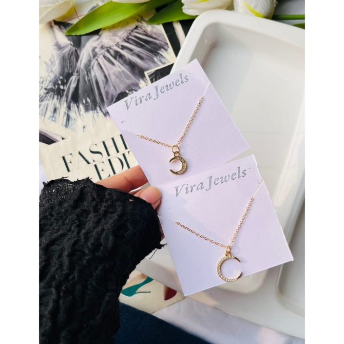 Diamond Moon Necklace - Image 2