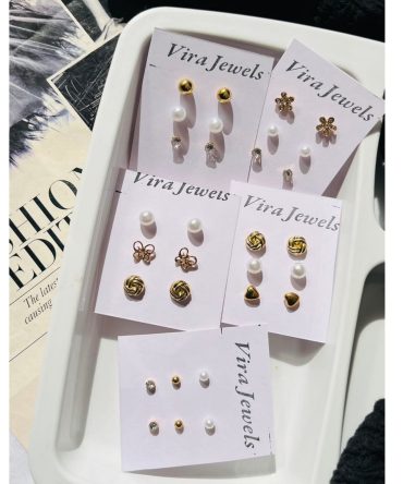 Trio Studs Card (₹8 Per Pair)