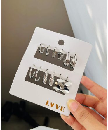 Silver Essentials Earrings Combo (₹23 Per Pair)