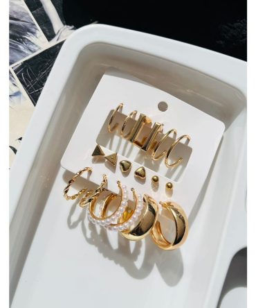 Georgia Golden Earrings Combo (₹20 Per Pair)