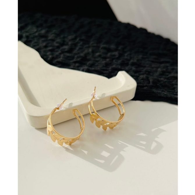 Lentil Leaf Earrings - Image 2