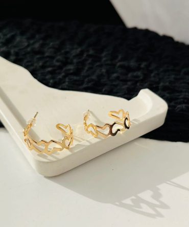 Golden Heart Earrings