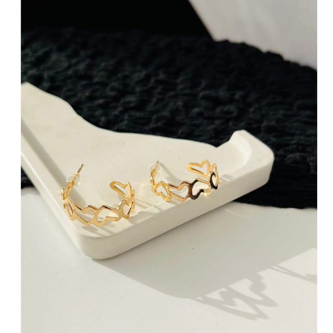 Golden Heart Earrings