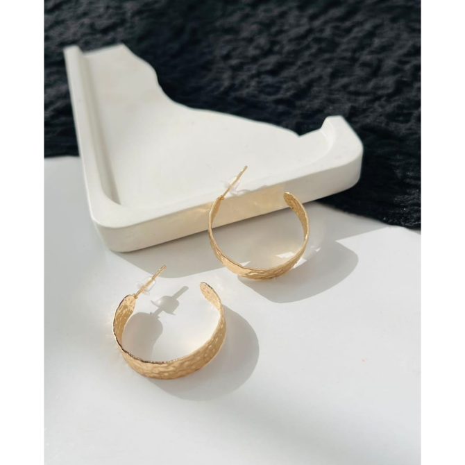 Glossy Textured Earrings