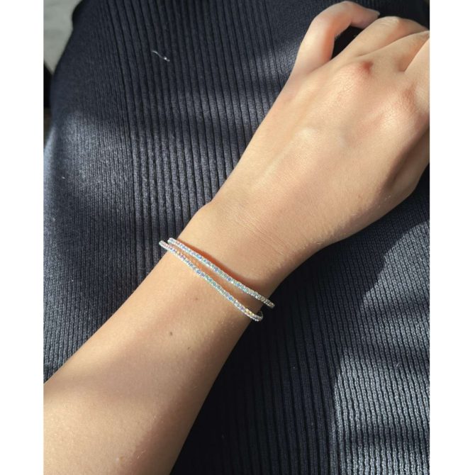 Silver Diamonds Band~ Stretchable - Image 3