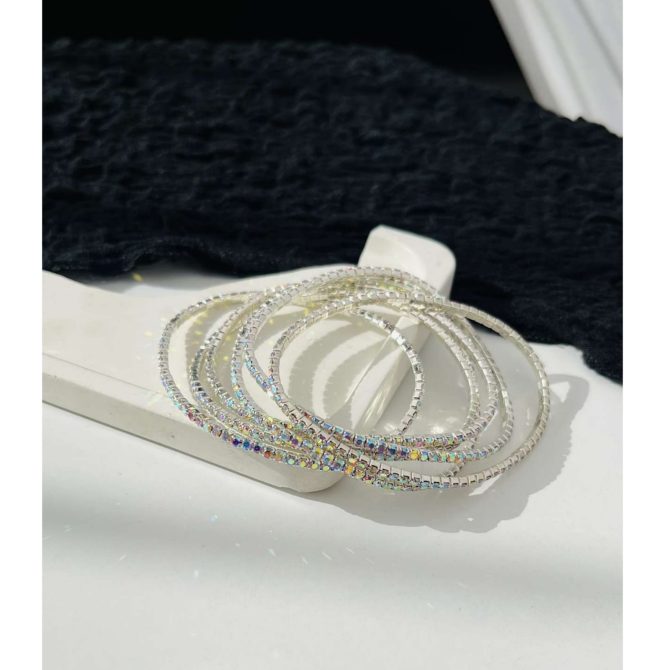 Silver Diamonds Band~ Stretchable - Image 4