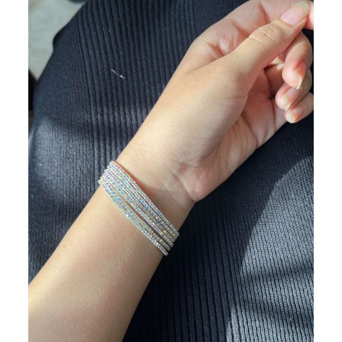 Silver Diamonds Band~ Stretchable - Image 2