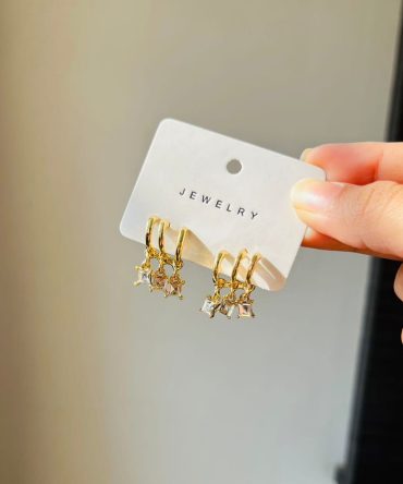 Diamond Hanging Earrings