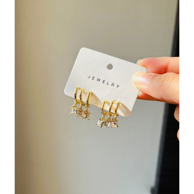 Diamond Hanging Earrings