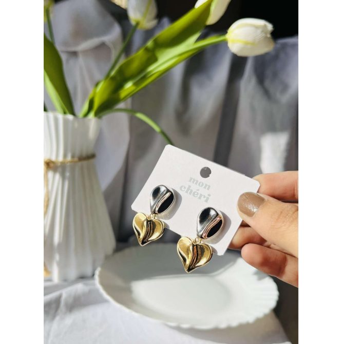 Textured Heart Earrings