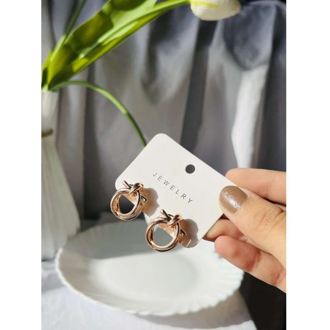 Circle Bow Earrings