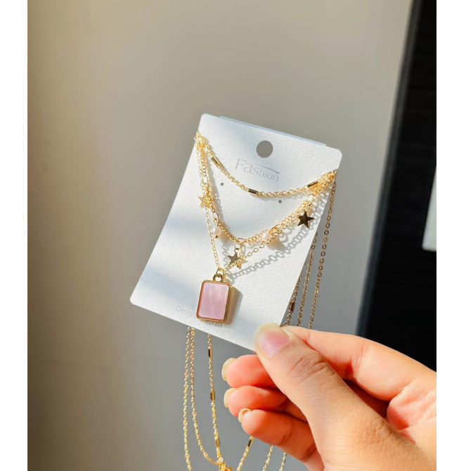 Three Layer Charms Necklace