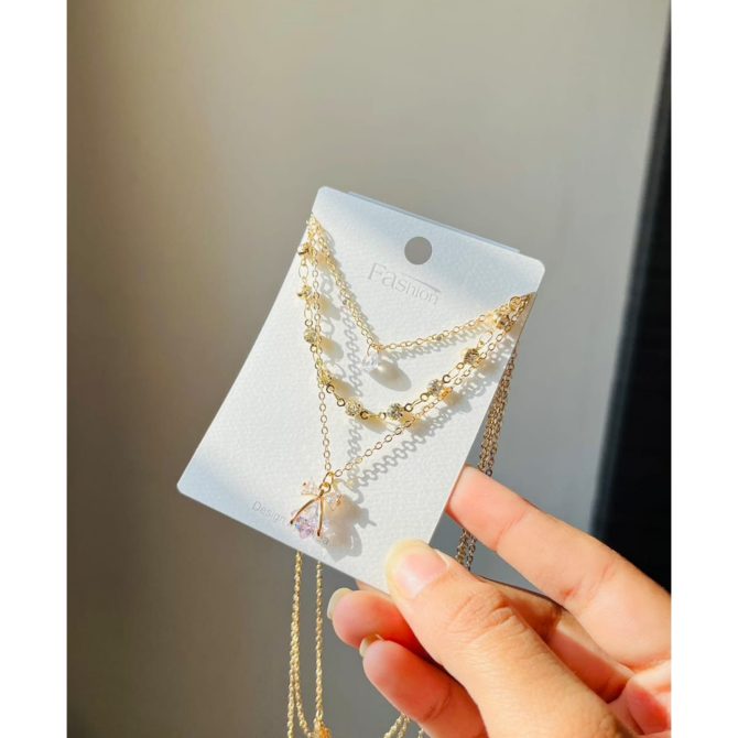 Divine Diamonds Bow Necklace