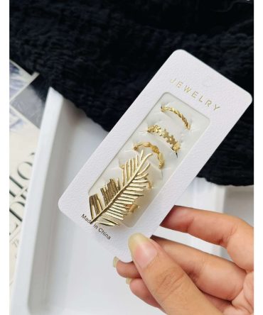 Golden Feather Rings Combo (₹20 Each)