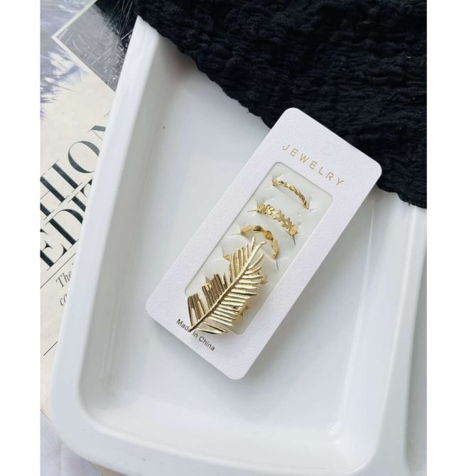 Golden Feather Rings Combo (₹20 Each) - Image 2