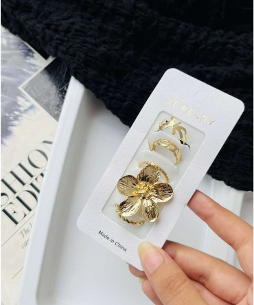 Chunky Floral Rings Combo (₹20 Each)