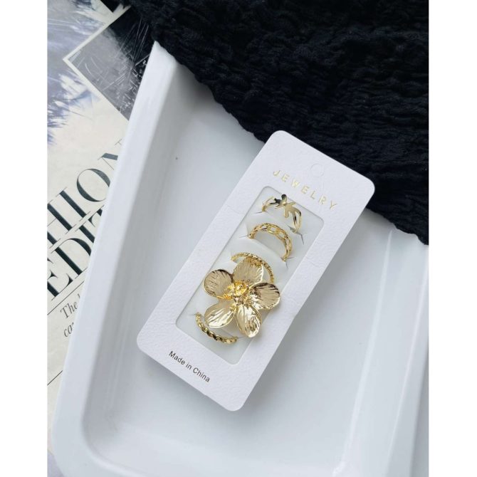 Chunky Floral Rings Combo (₹20 Each) - Image 2
