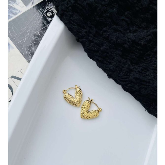 Hazel Heart Earrings~ Anti Tarnish