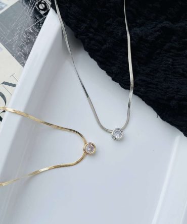 Diamond Snake Chain Necklace