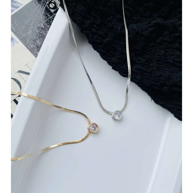 Diamond Snake Chain Necklace