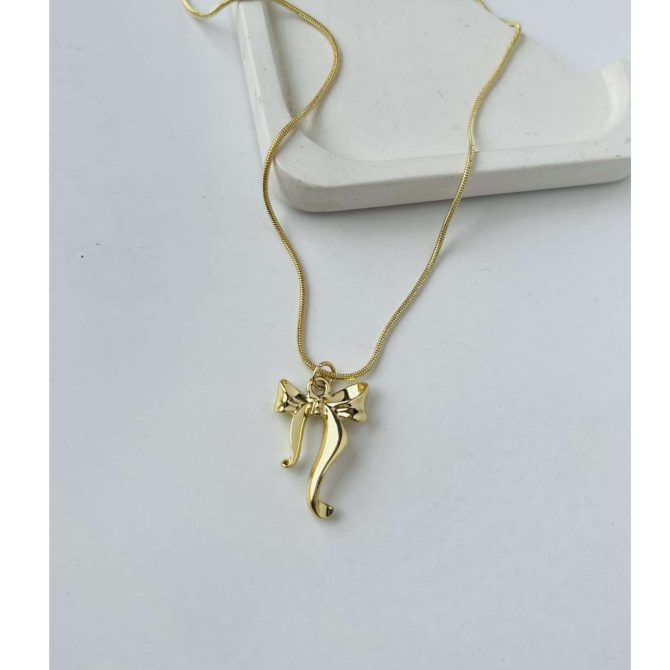 Golden Bow Necklace