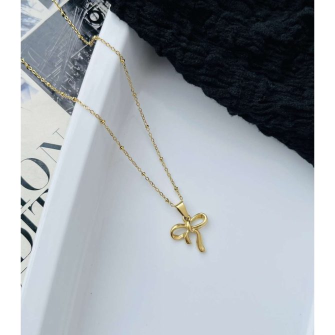Delight Bow Necklace~ Anti Tarnish