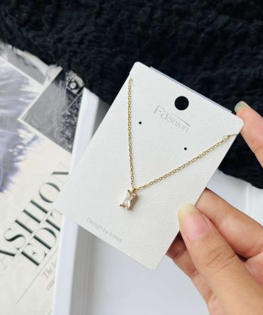 Angled Diamond Necklace~ Anti Tarnish