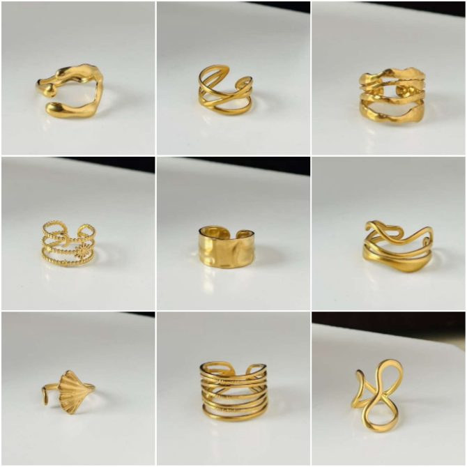 Pinteresty Golden Rings~ Anti Tarnish
