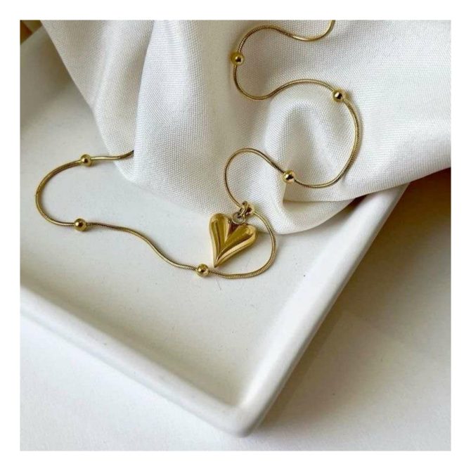 Pinterest Heart Necklace~ Anti Tarnish
