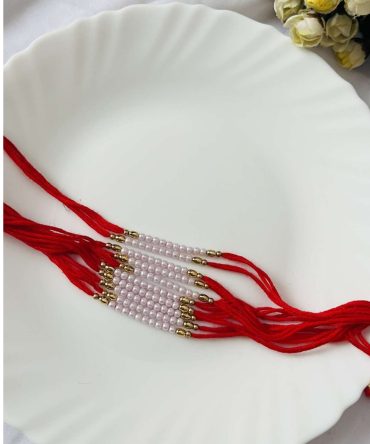 Red Pearls Rakhi