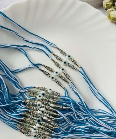 White Evil Eye Rakhi