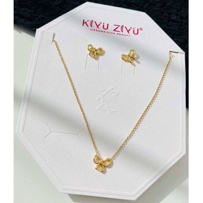 Bow Necklace Set~ Anti Tarnish